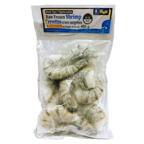 Black Tie - IQF Black Tiger Shrimp, Head On, Easy Peeled