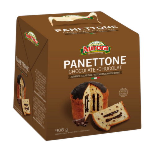 AURORA - Panettone Authentic Italian Cake, Chocolate Cream
