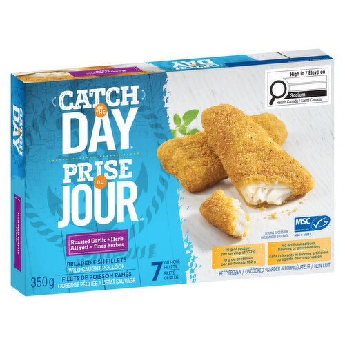 High Liner - Catch of the Day Breaded Fish Fillets - Roasted Garlic & Herb