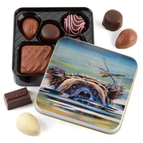 Rogers Chocolates - What's The Buzz Small Square Tin