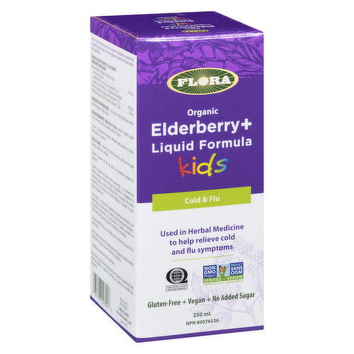 Flora - Elderberry+ Liquid Formula for Kids