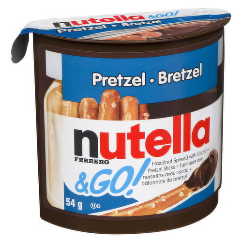 nutella - Hazelnut Spread With Pretzel Sticks