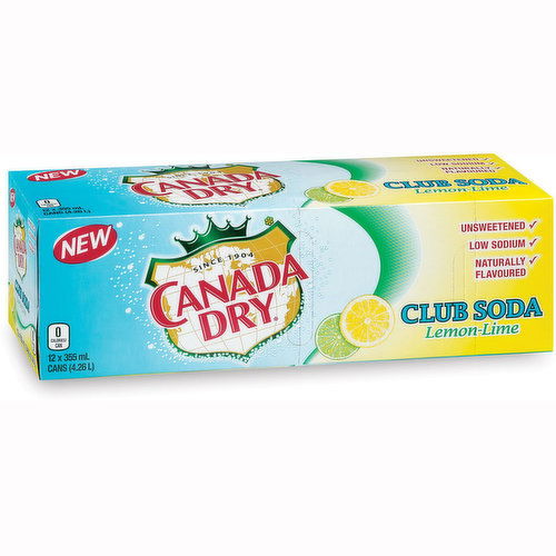 Canada Dry - Club Soda Lemon Lime