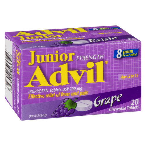 Advil - Junior Strength Ibuprofen Chewables - Grape