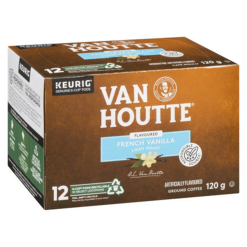 Van Houtte - French Vanilla Coffee K-Cups, Light Roast