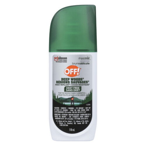 Off! - Deep Woods Insect Repellent, Deet Free