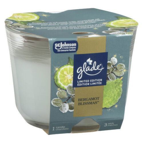 Glade - Triple Wick Candle Bergamot Blissmas
