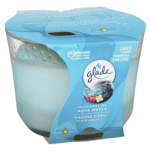 Glade - GLADE Invigorating Aqua Wave 3 wick