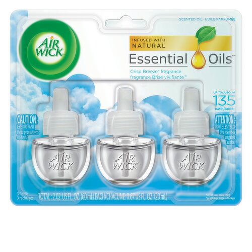 Air Wick - Scented Oil Refill 3X20ml Crisp Breeze Fragrance