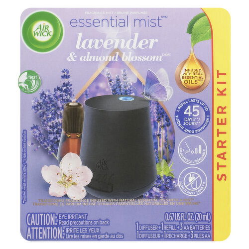 Airwick - Essential Mist Kit - Lavender & Almond Blossom