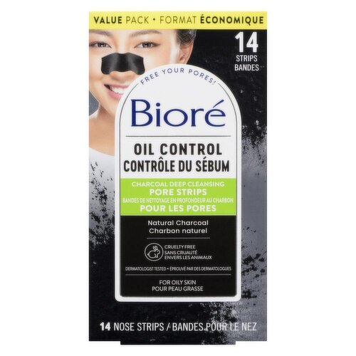 Biore - Charcoal Deep Cleansing Nose Strips Oil Control Value Pack