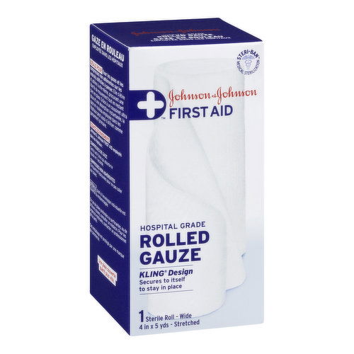 Johnson & Johnson - First Aid Rolled Gauze Wide