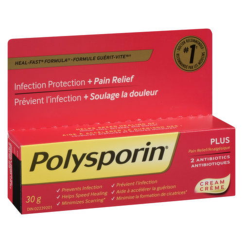 Polysporin - Plus Pain Relief 2 Antibiotics Cream