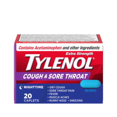 TYLENOL - Extra Strength Cough + Sore Throat Night Caplets