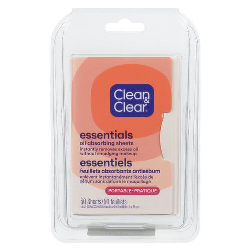 Clean & Clear - Oil Absorbing Sheets Portable