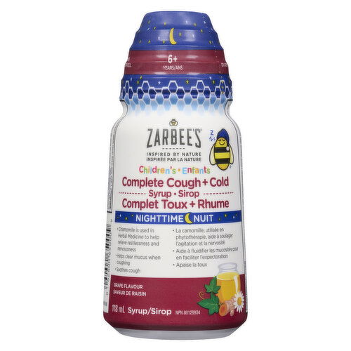 Zarbee's - Children's Complete Cough & Cold Nighttime Syrup