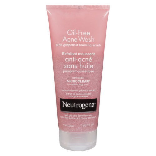 Neutrogena - Oil Free Acne Wash - Pink Grapefruit Foaming Scrub