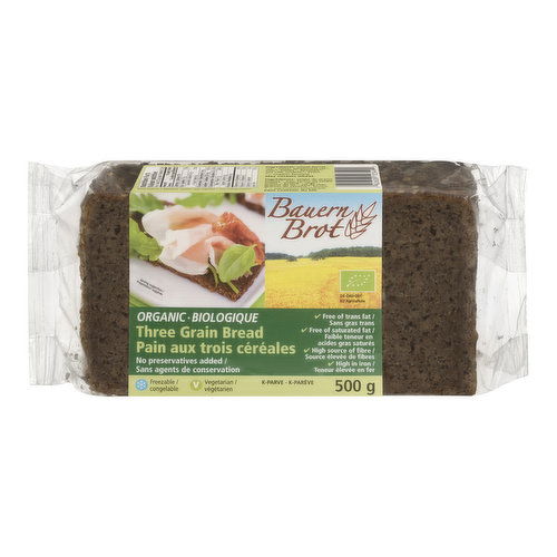 Bauern Brot - Three Grain Bread Organic