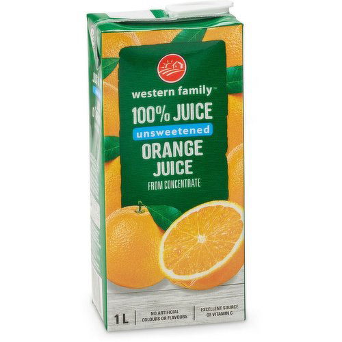 Western Family - Orange Juice100%, Unsweetened