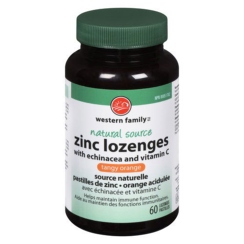 Western Family - Zinc Lozenges Tangy Orange