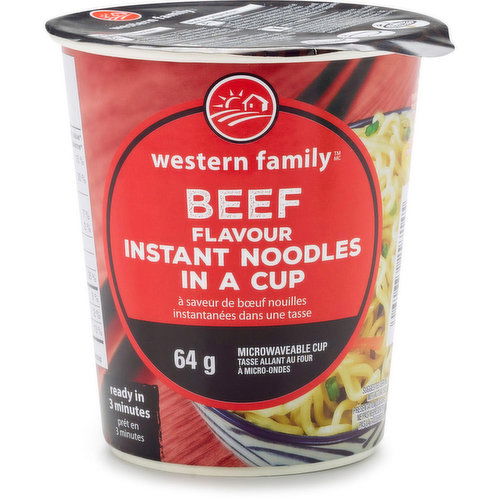 Western Family - Instant Noodles Cup - Beef Flavor