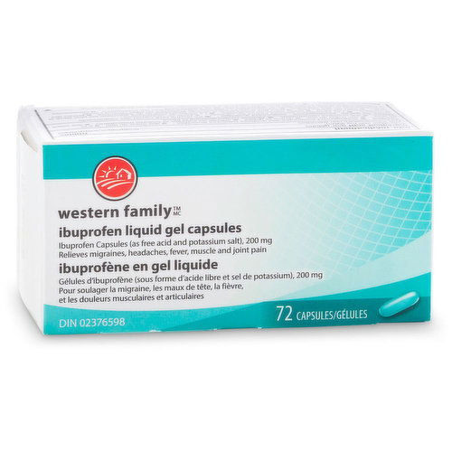 Western Family - Ibuprofen Liquid Gel Capsules 200mg