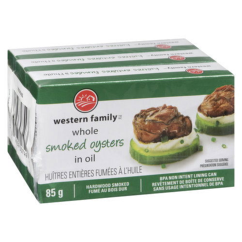 Western Family - Whole Smoked Oysters in Oil