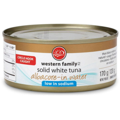 Western Family - Solid White Albacore Tuna in Water - Low Sodium