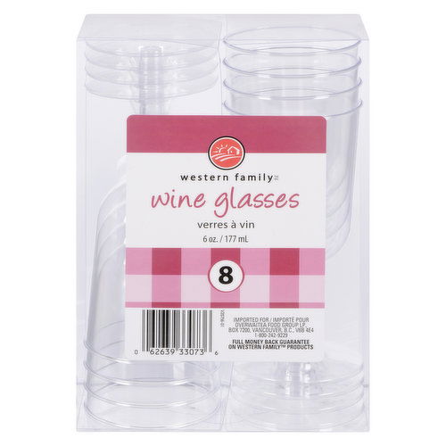 Western Family - Wine Glasses Plastic 6oz