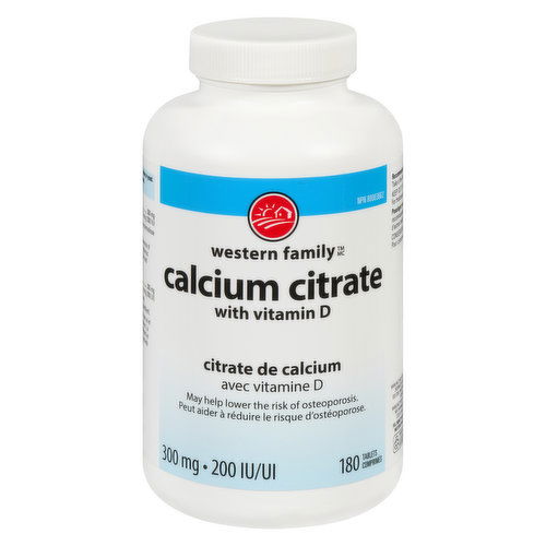 Western Family - Calcium Citrate with Vitamin D