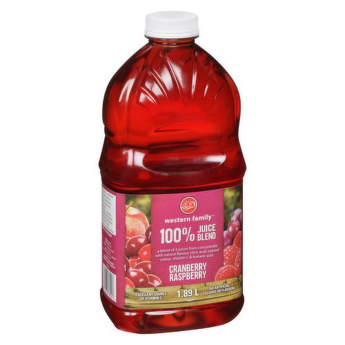 Western Family - Cranberry Raspberry, 100% Juice Blend,