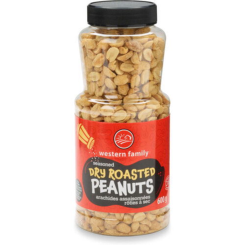 Western Family - Dry Roasted Peanuts, Seasoned