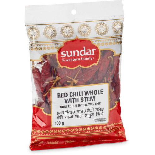 Sundar - Red Chilli Whole With Stem
