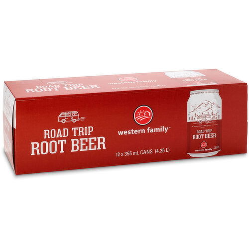 Western Family - Road Trip Root Beer 355mL Cans