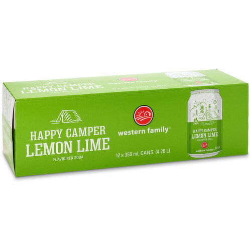 Western Family - Happy Camper Lemon Lime Soda 355mL Cans