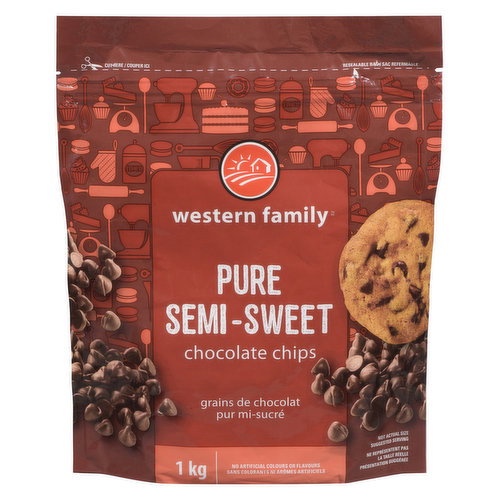 Western Family Pure Semi Sweet Chocolate Chips Quality Foods Western Family Pure Semi Sweet Chocolate Chips Quality Foods