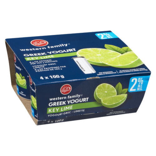 Western Family - Greek Yogurt Key Lime, 2% M.F.