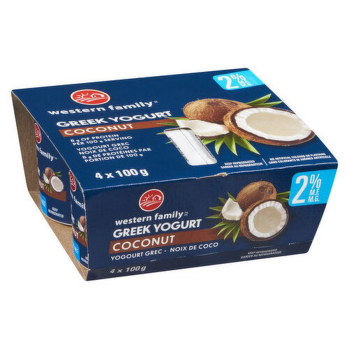 Western Family - Greek Yogurt Coconut, 2% M.F.