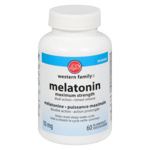 Western Family - Melatonin Maximum Strength Dual Action 10mg