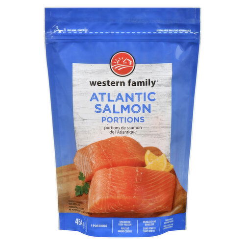 Western Family - Atlantic Salmon Portions, 4 Pack