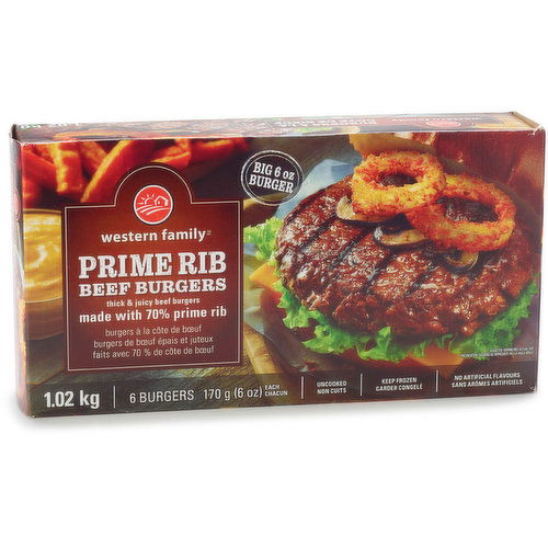 Western Family - Prime Rib Beef Burgers