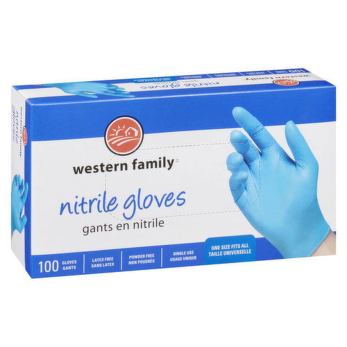 Western Family - Nitrile Powder Free Gloves