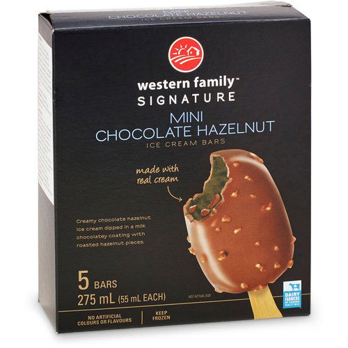 Western Family Signature - Ice Cream Bars - Mini Chocolate Hazelnut