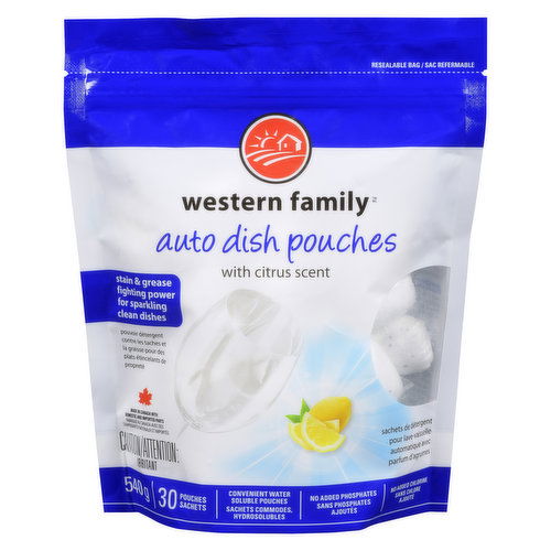 Western Family - Auto Dish Pouches with Citrus Scent