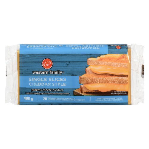 Western Family - Single Slices - Cheddar Style Process Cheese Product