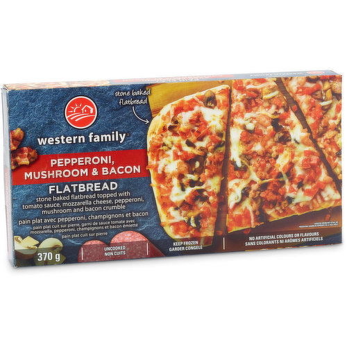 Western Family - Pepperoni, Mushroom & Bacon Flatbread