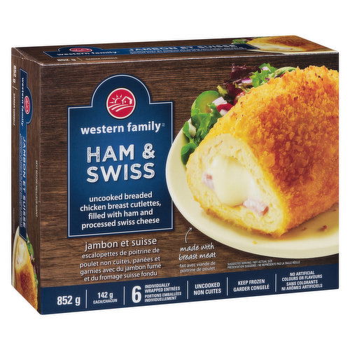 Western Family - Stuffed Chicken Breast Breaded, Ham & Swiss Cheese