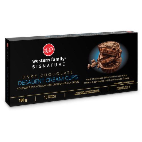 Western Family - Dark Chocolate Decadent Cream Cups