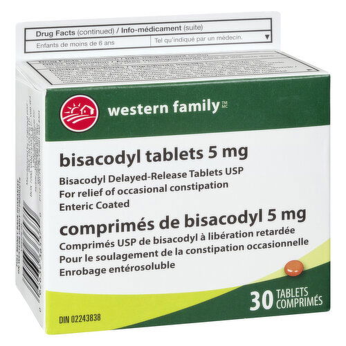 Western Family - Bisacodyl Tablet Laxative 5mg