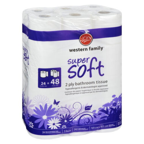 Western Family - Bathroom Tissue, 24 Double Rolls